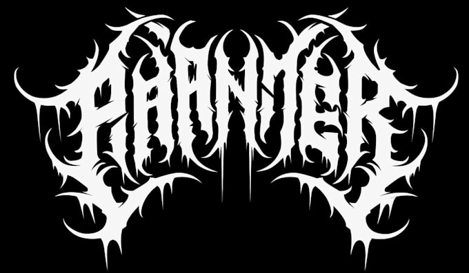 create black metal, death metal, gothic font logo