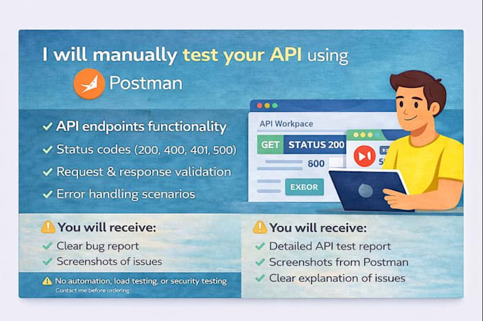 manually test your API using postman
