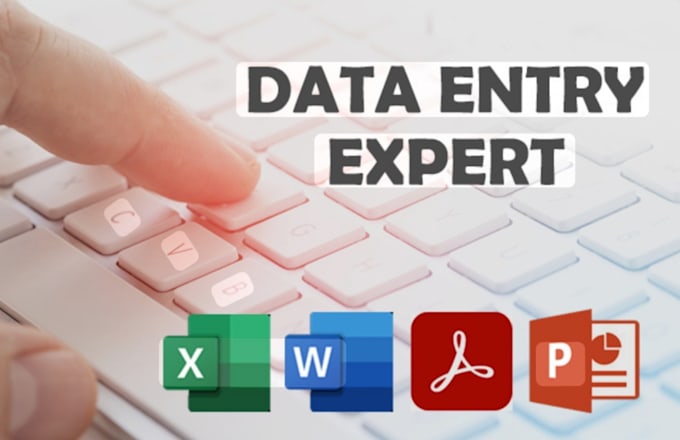do data entry in excel  word PDF to excel word conversion
