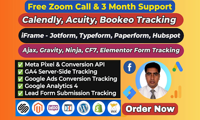 setup calendly, acuity, iframe, jotform, typeform, hubspot form tracking via GTM