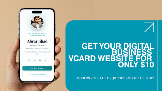 do clickable digital business card with qr code virtual vcard