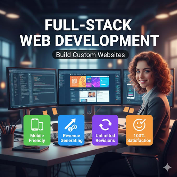 Do full stack website, custom website development as front end ...