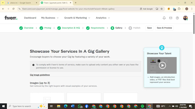 food website for your  church