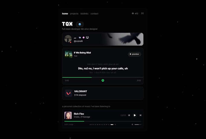 create outstanding full custom discord bio links