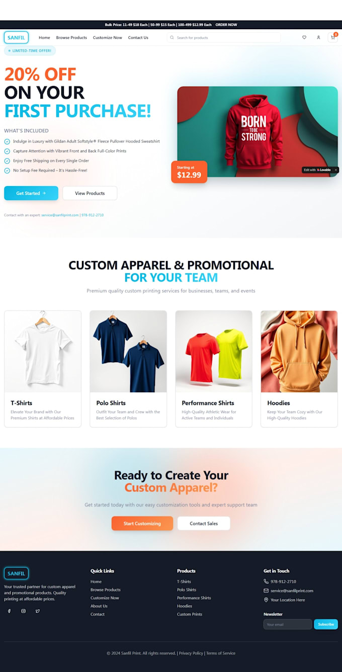 create high quality website for businesses