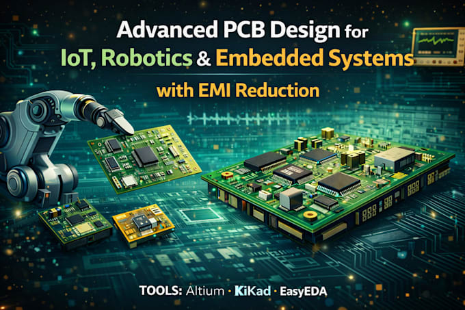 Design advanced pcb design for iot robotics, embedded system with emi ...