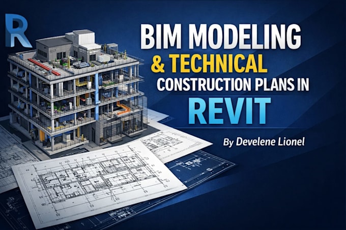 do bim modeling and technical construction plan in revit