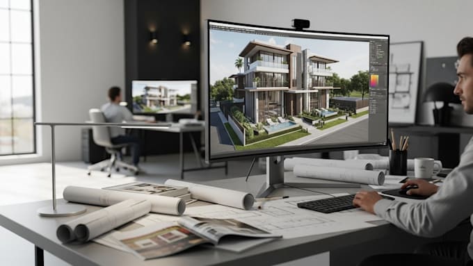 Design Visualiser Do 3d architectural visualization, 3d exterior renders, interior house ...