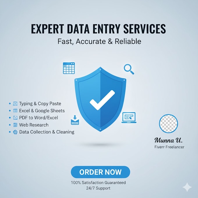 do professional data entry and excel copy paste work