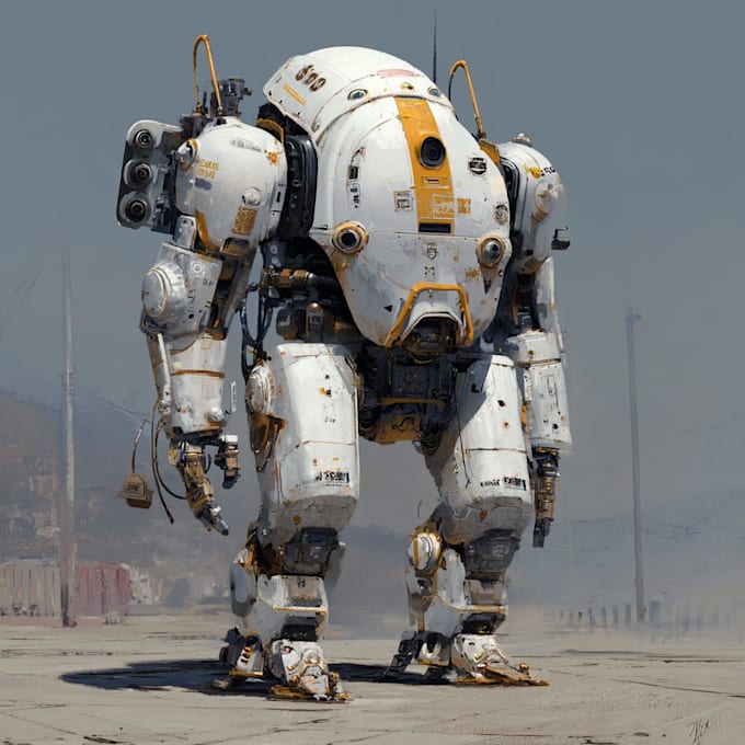 draw high quality robot, mecha concepts