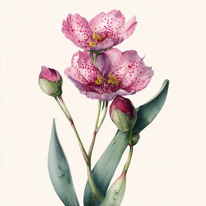 paint watercolor flowers and botanical illustrations
