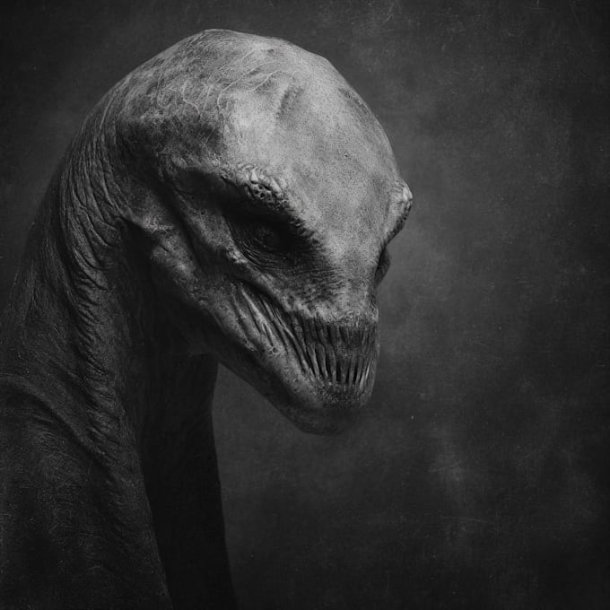 draw dark art and monsters