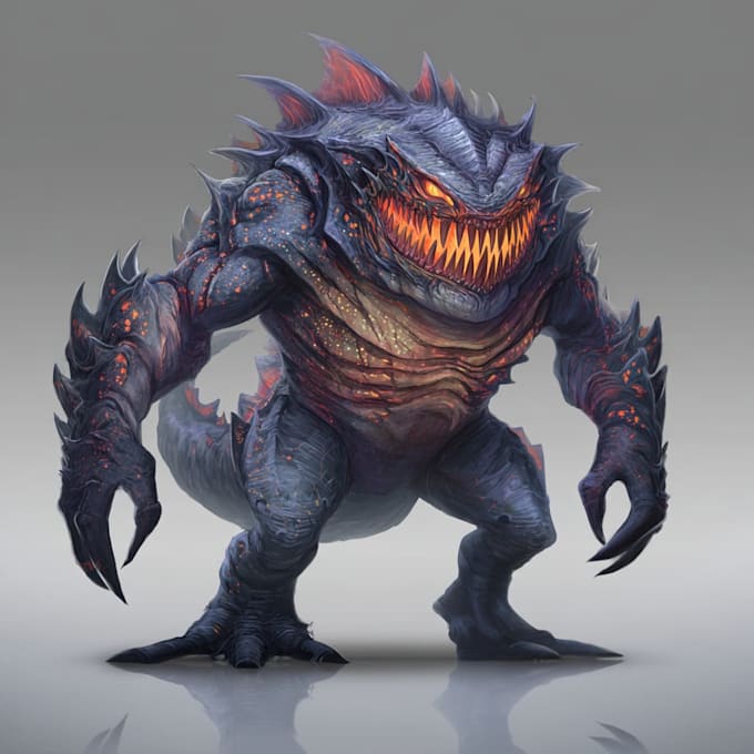 draw or monster concept for game, book or tabletop
