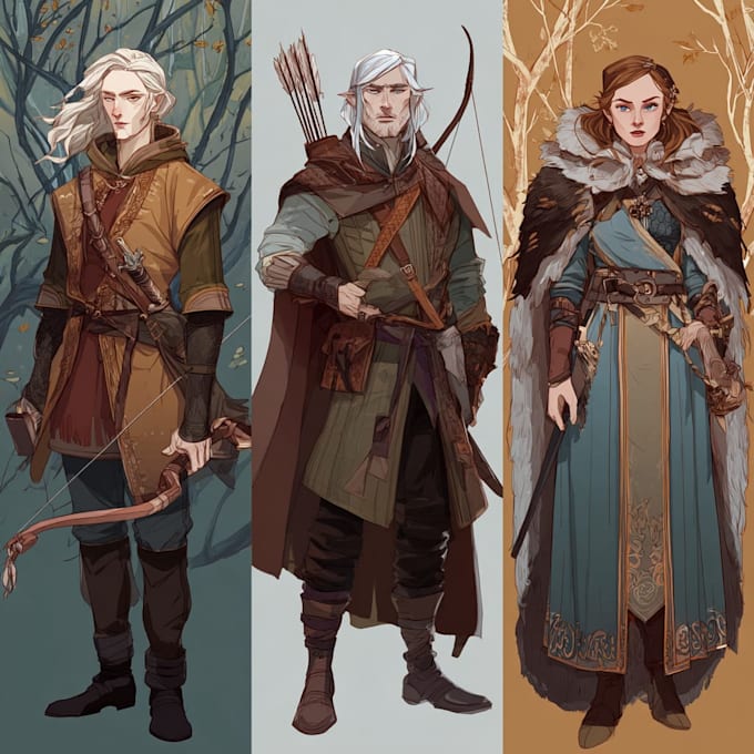 dnd character art and dnd character portrait
