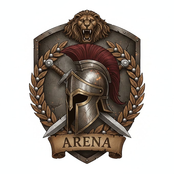 design a bold and powerful gladiator logo for your brand