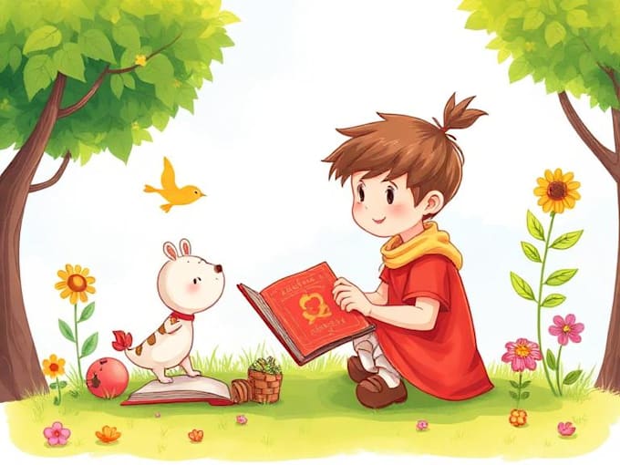 create a cute character for children book