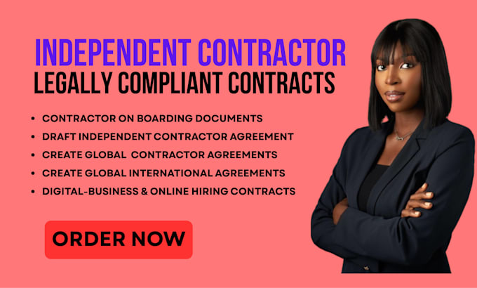 write independent contractor and freelancer agreement for remote teams