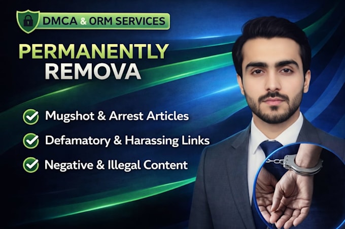 help remove mugshot,negative articles,bad news,unwanted links from google dmca