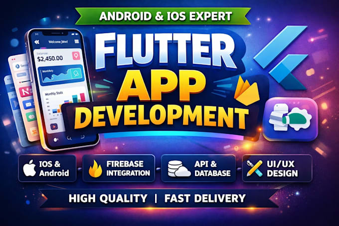 Do develop professional android app using flutter by Kingswathi | Fiverr