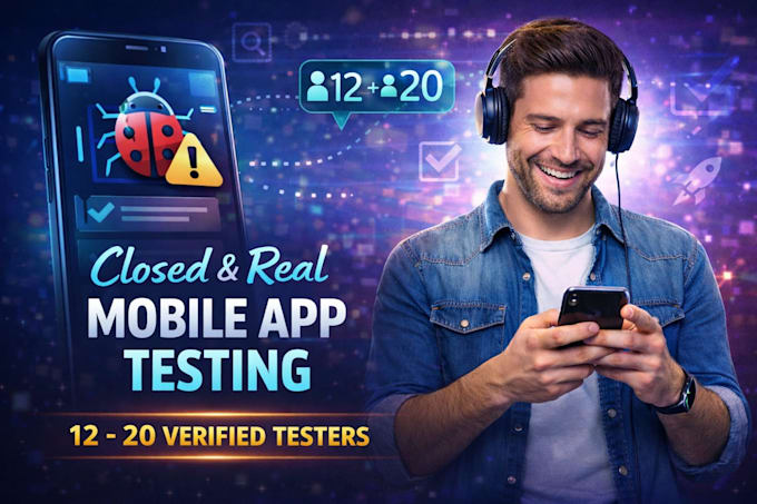 offer closed and real testing 12 testers 20 testers 12 app testers mobile app