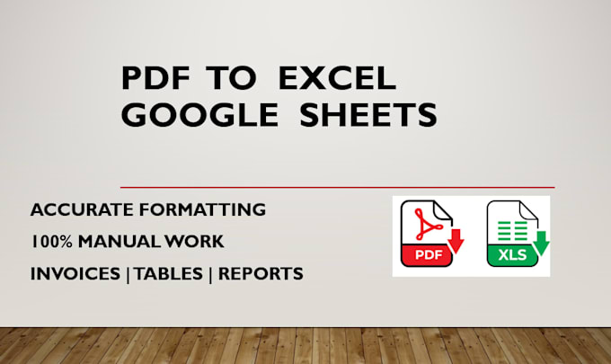 Convert pdf to excel or google sheets with accurate formatting by ...