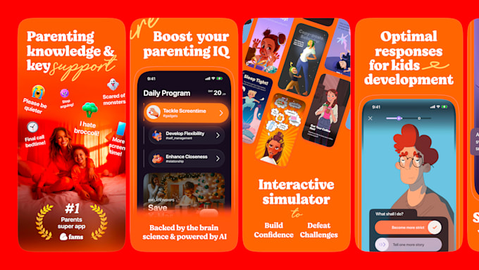 design app screenshots for play store and app store