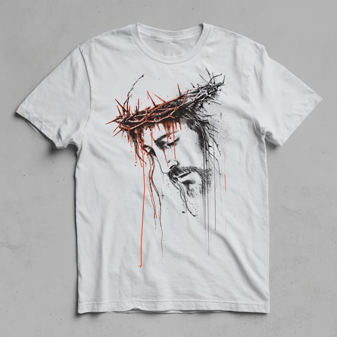 draw unique christian typography t shirt design