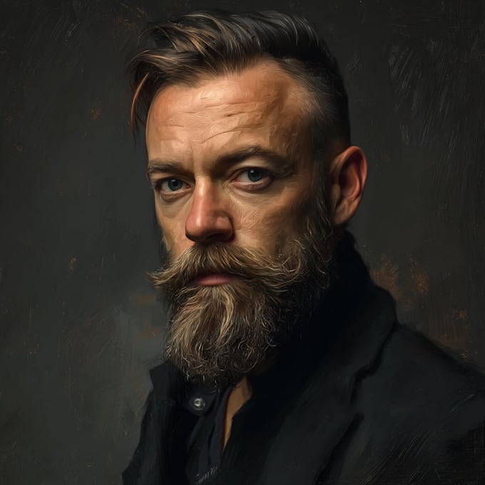 create a professional digital character portrait painting illustration