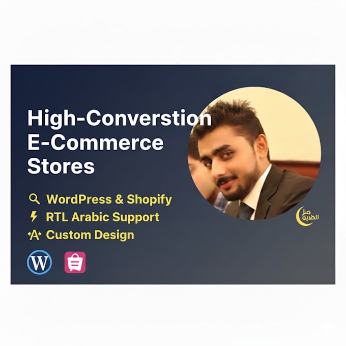 design high conversion shopify and wordpress stores with rtl arabic support