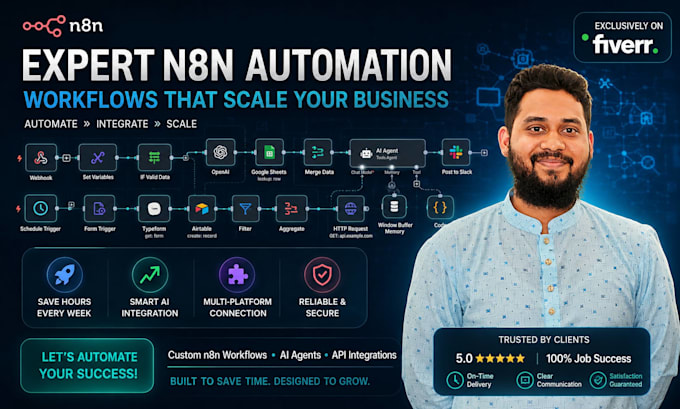 create custom n8n automation workflows and API integrations with ai powered auto