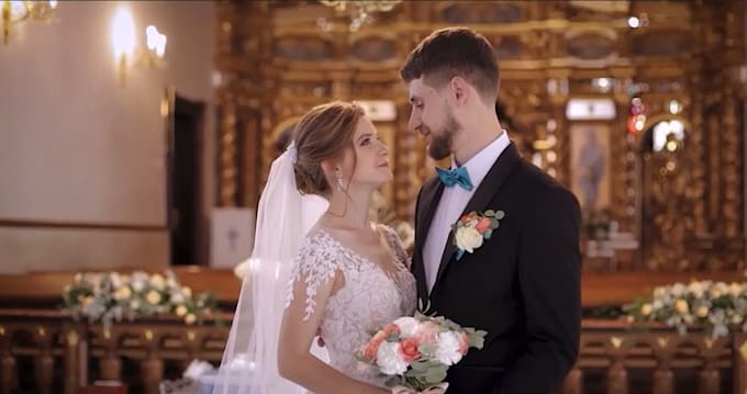 edit wedding video with cinematic touch up