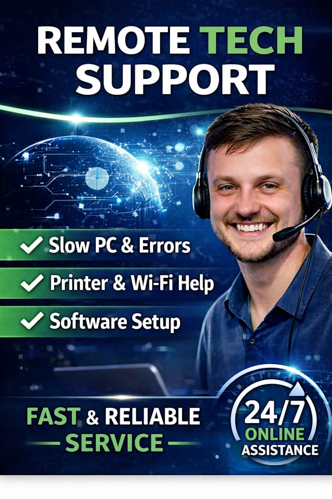 provide remote IT support, PC troubleshooting and technical assistance