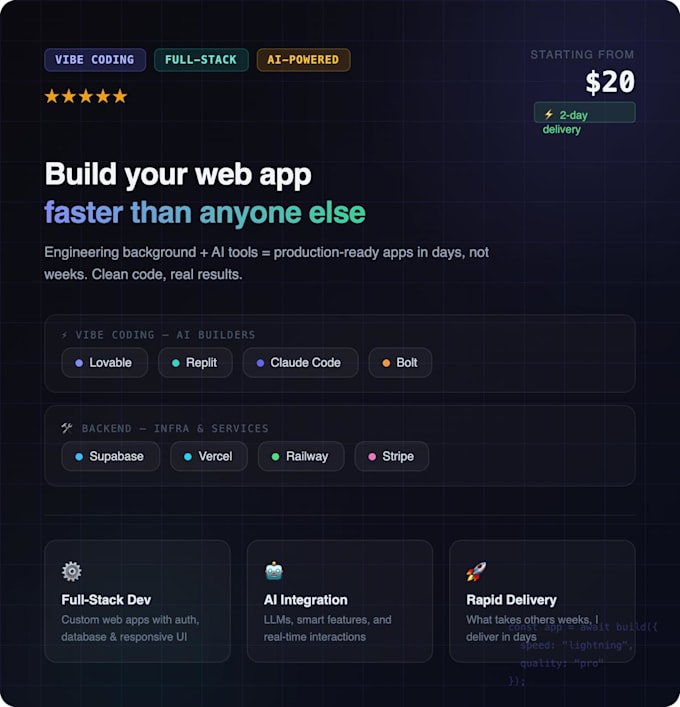 build your ai web app with lovable, replit, and bolt