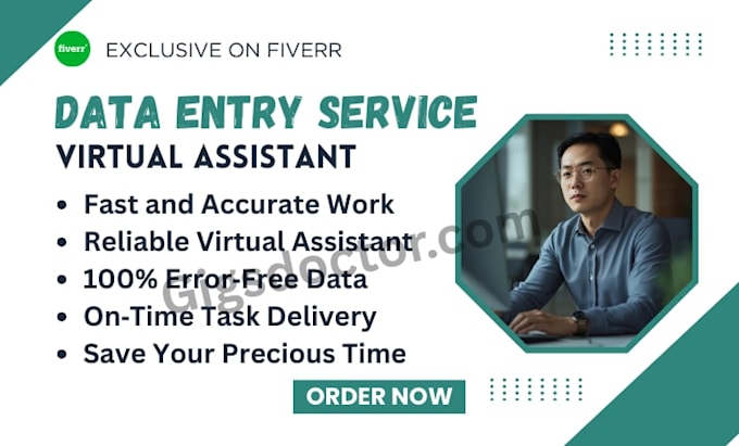 be your reliable virtual assistant for data entry and admin support
