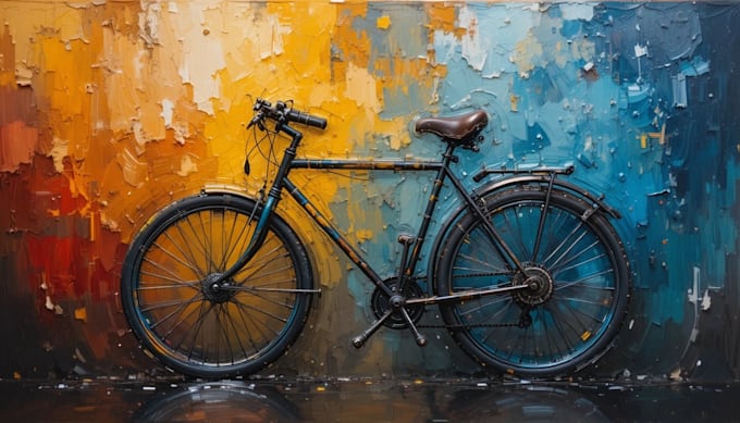 paint your cycle oil painting style