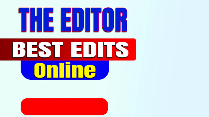 edit your video very affordable rate