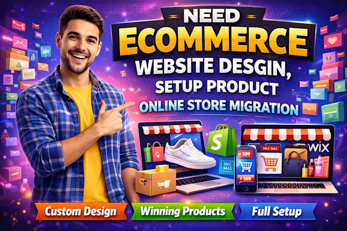 design shopify dropshipping store fix store error sales channel and migration