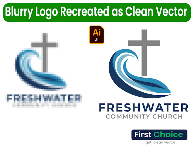 logo vector redraw, convert image to vector