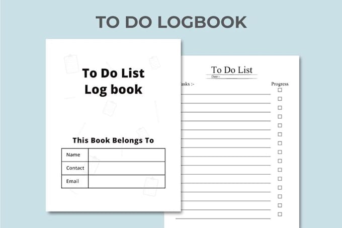 Design logbook interior for kdp and print by Matilda_james67 | Fiverr