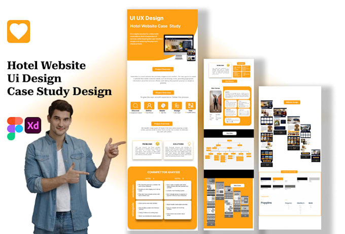 Modern hotel website ui ux case study ontwerpen in figma