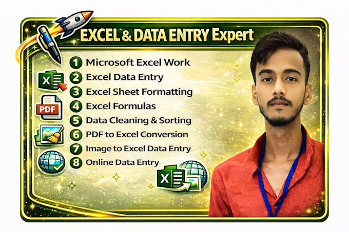 do professional data entry and excel work