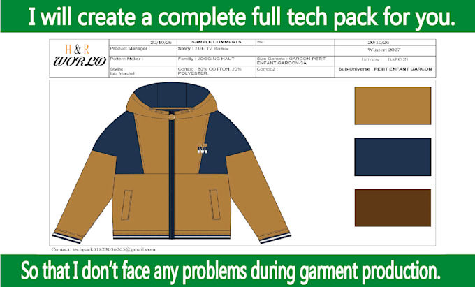 design fashion apparel with tech packs