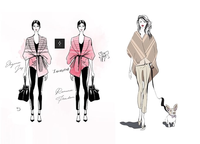 create elegant abaya fashion illustrations and textile print designs