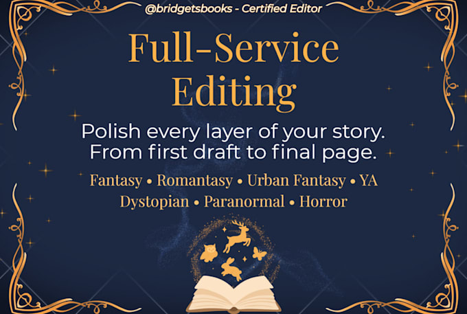 full service edit your fantasy or romantasy novel