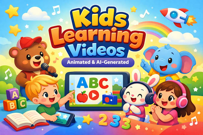 Create engaging 2d animated ai generated learning videos for toddlers ...