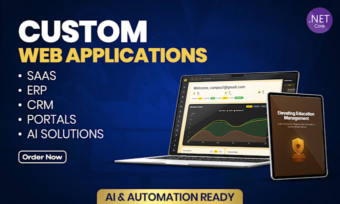 develop custom enterprise saas erp CRM and pos web applications