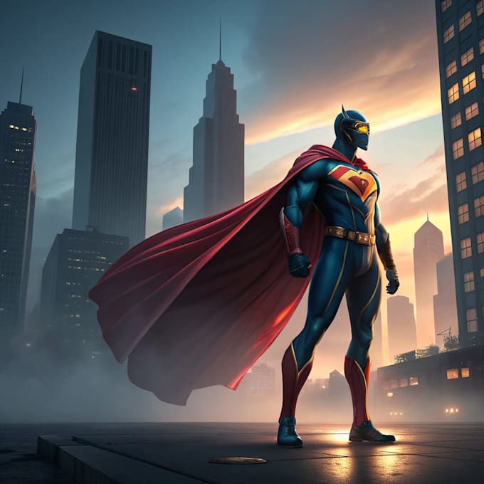 draw you as a superhero marvel or dc character