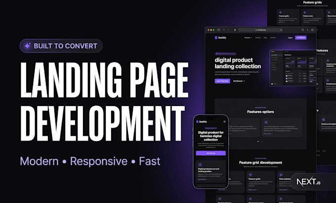 build modern landing page with nextjs