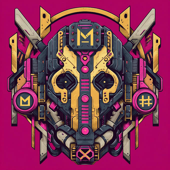 do futuristic cyberpunk logo or typography