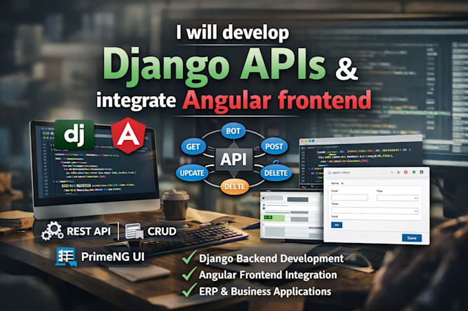 develop django apis and integrate angular frontend